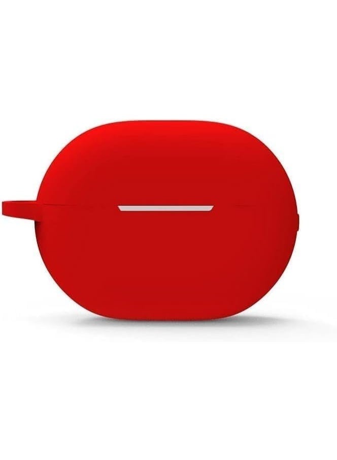 Silicone Case Compatible with Huawei Freebuds Pro 3 Earbuds Soft Silicone Protective Case Cover  Shockproof Sleeve with Carabiner Red - Image 1