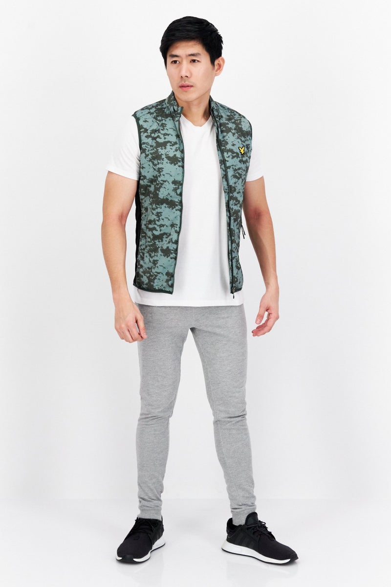 Lyle & Scott Men Camoudlage Sleeveless Vest Jacket, Multicolor - Image 3