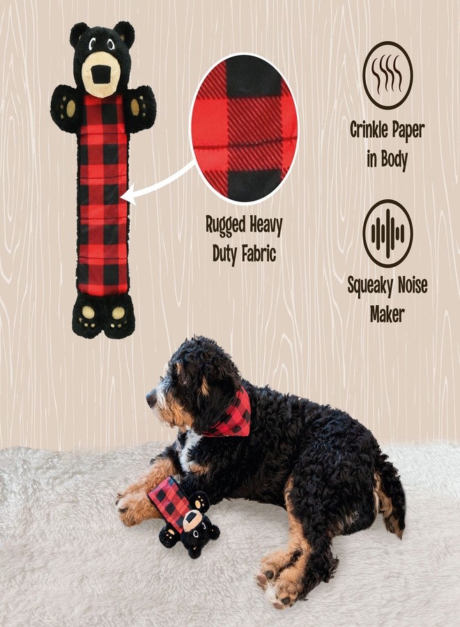 Lazy One Bear Squeaky Dog Toy, Soft Crinkle Toy for Dogs, Durable Fabric for Small, Medium, and Large Breeds - Image 4