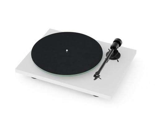 Pro-Ject T1 Evo Phono Turntable with Built-in Preamp (White) - Image 1