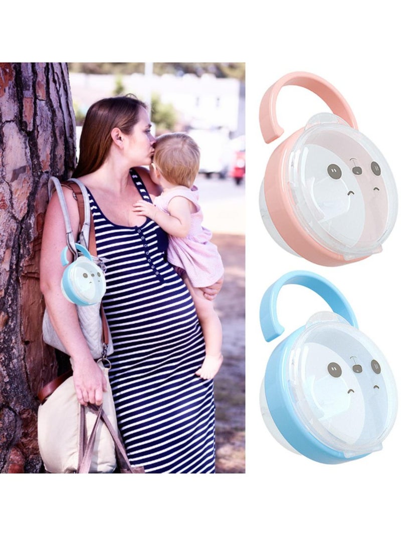 KASTWAVE 3 Pieces Baby Dummy Case, Travel Soother Box Pacifier Holder Storage Container for Infant Toddler Dust Boxes - Image 2