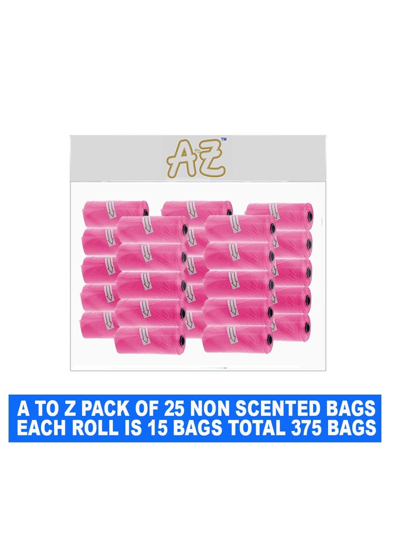 A to Z Disposable Non Scented Bag 22 x 32cm Count 375 Pack of 25 - Pink - Image 2