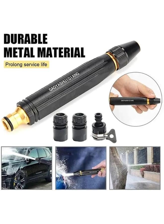 1 Set Portable High Pressure Washing Water Gun,Direct Spray Gun, New Direct Spray Car Wash Water Gun, Car Wash Garden Watering Tool,Black High Pressure Nozzle. - Image 3