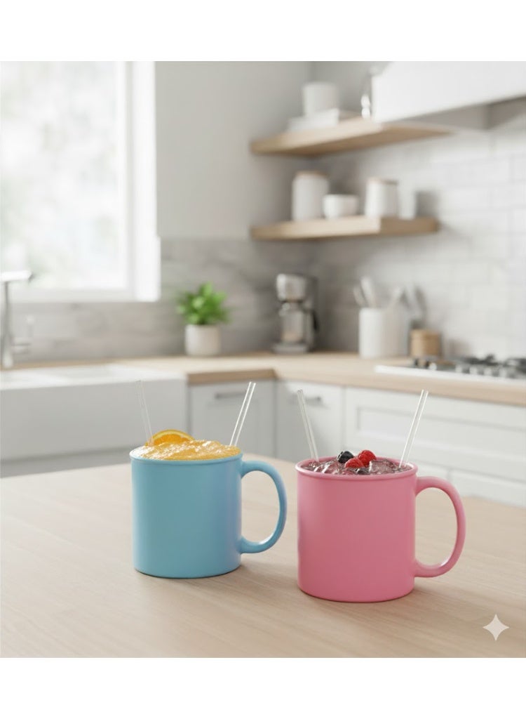 فافيلا مج بلاستيك دائري بلون عشوائي – عملي وخفيف الوزن للاستخدام اليومي-1082-قطعتين - Image 4