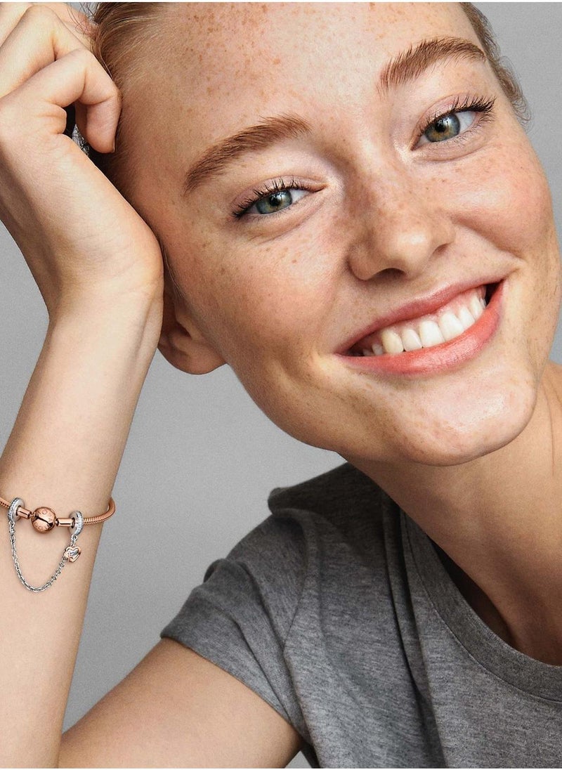 باندورا حلية علي شكل سلسلة مزينة بقلب - Image 3