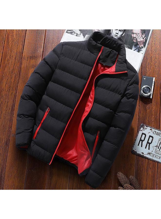 New Casual Winter Padded Cotton Men's Stand Collar Cardigan Outdoor Cotton Coat