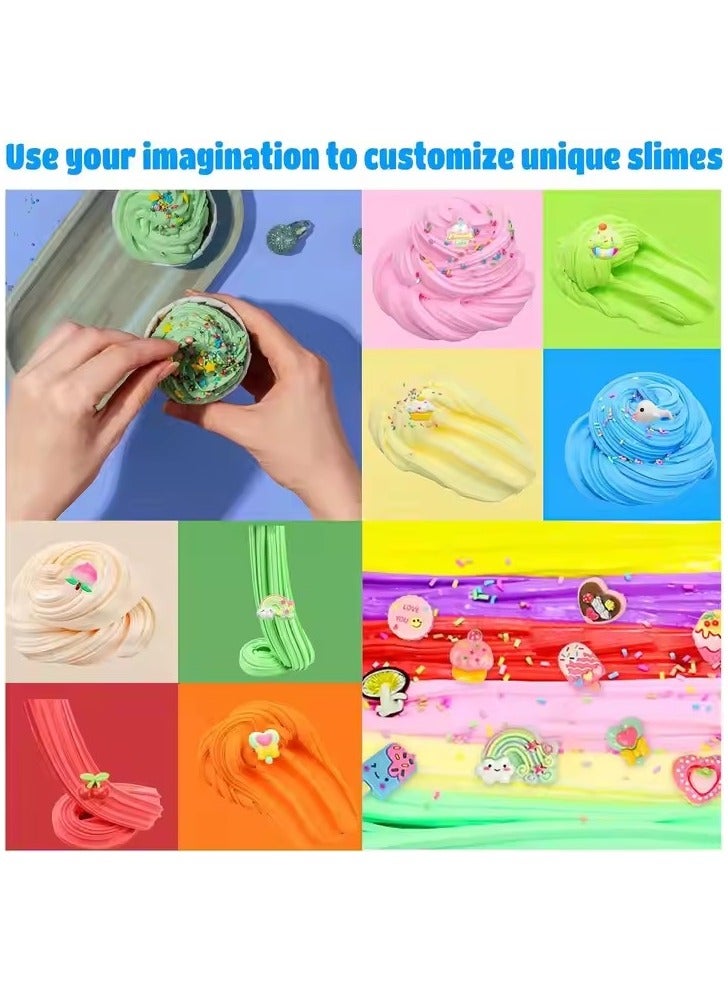 Butter Slime Set for Kids – 10×50 ml Colorful Butter Slimes with Charms, Beads & Accessories – Soft, Stretchy Sensory Toy Kit, Perfect for creative kids’ crafts, stress relief, birthday gifts, and educational toys, Ideal for boys & girls who love slime toys and hands-on fun/ Slime Toys/ butter slime kit/ Slime accessories/ Kids toys/ Safe, non-toxic, and hours of fun - Image 5