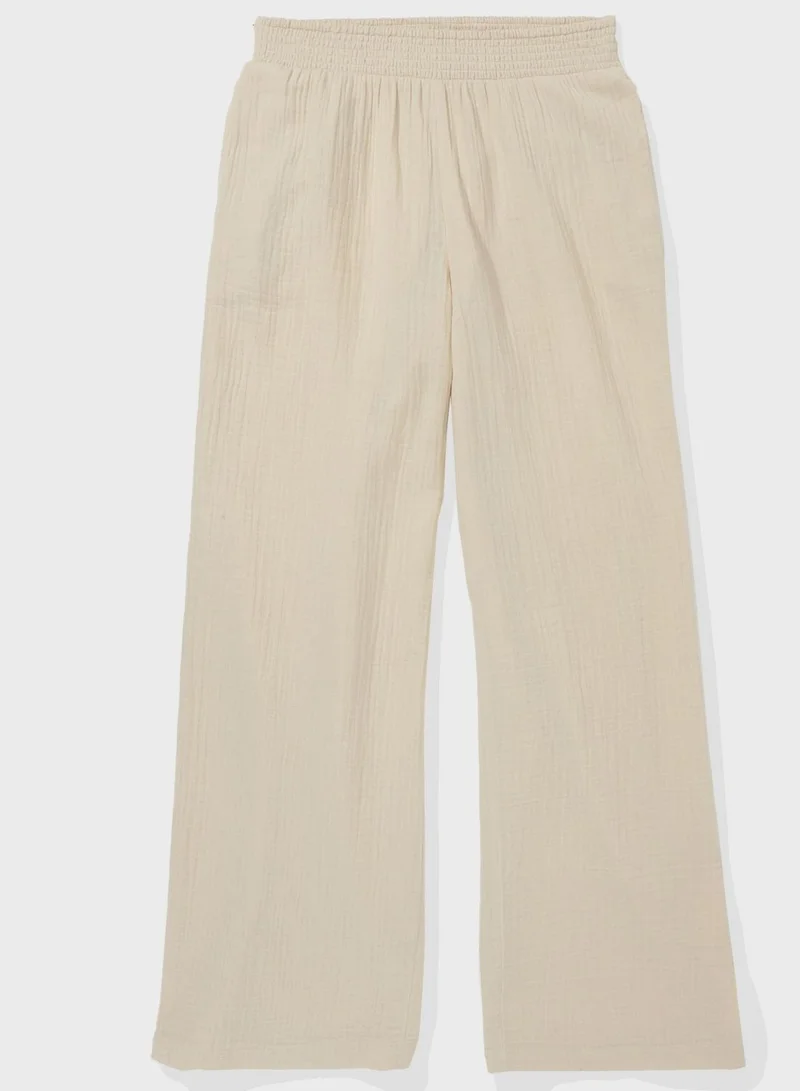 Aerie High Waist Wide Leg Pants