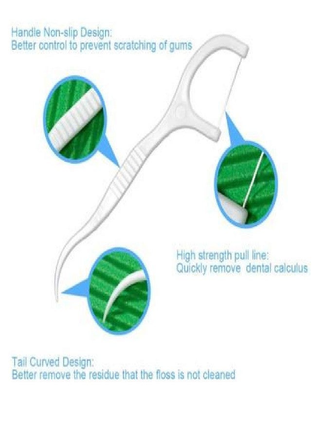 Decorcrafts Dental Hygiene Floss Oral Dental Tooth Pick Flossers Toothpick Cleaners, Tooth Flossing Head Oral Dental Hygiene Brush Tooth Cleaning Tool (Pack of 100Pcs) Mouth Denture Cleaner - Image 3