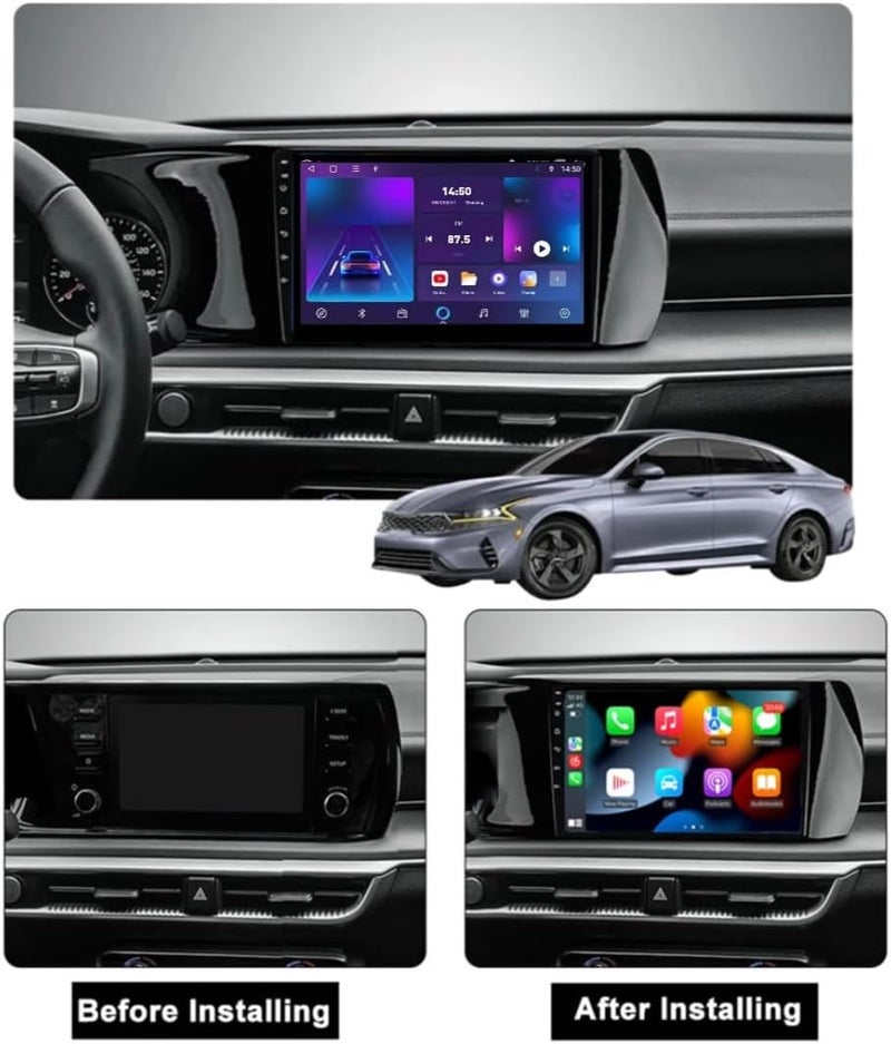 فيريكس مناسب لسيارة Kia K5 3 III ستيريو Kia K3 شاشة أندرويد 2021-2022 مع Apple Carplay Android Auto لاسلكي واي فاي DSP FM&AM BT AHD كاميرا واجهة سريعة (4 + 32 جيجابايت Carplay 8CORE) - Image 2
