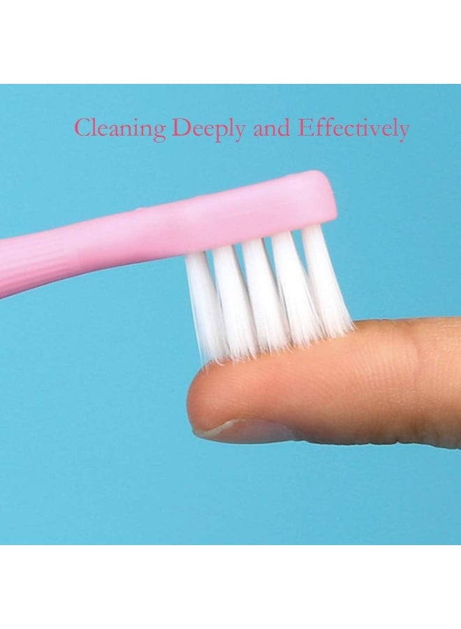 newrichbee 6 Packs Kids ToothbrushLovely Little Mushroom Extra Soft Bristles Toddler Toothbrush for 13Years Old Pink Yellow Blue - Image 4