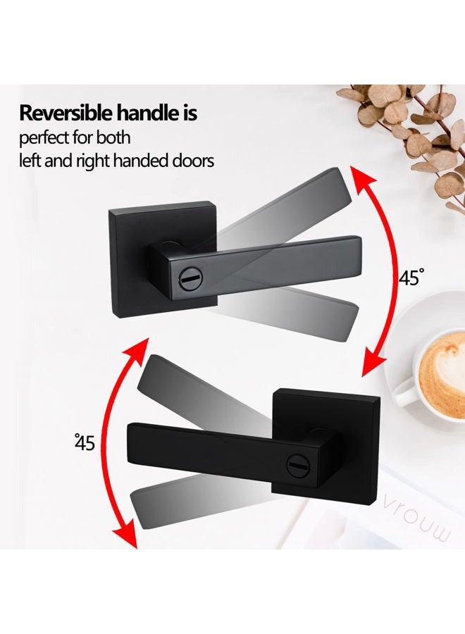 NewBang Solid Door Lever Handle Matte Black Finish - Image 4