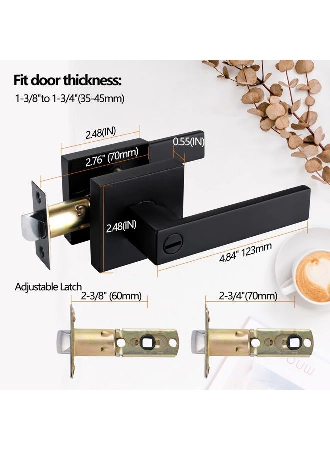 NewBang Solid Door Lever Handle Matte Black Finish - Image 3