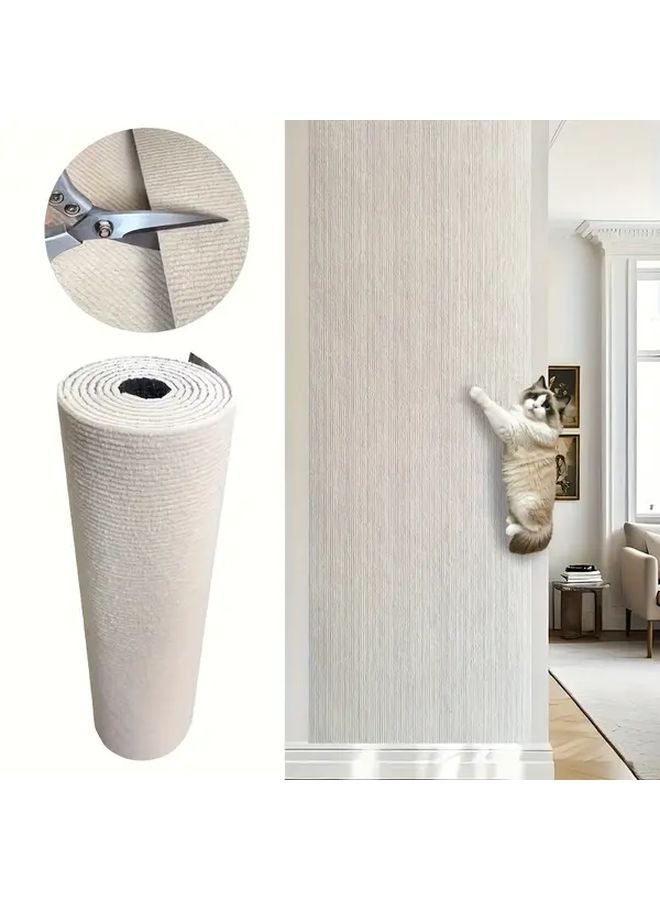 Dark Gray Self Adhesive Cat Scratching Post Climbing Pad Non Slip Indoor Pet Board - Image 2