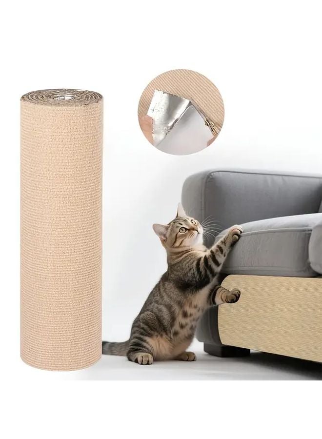 Dark Gray Self Adhesive Cat Scratching Post Climbing Pad Non Slip Indoor Pet Board - Image 4