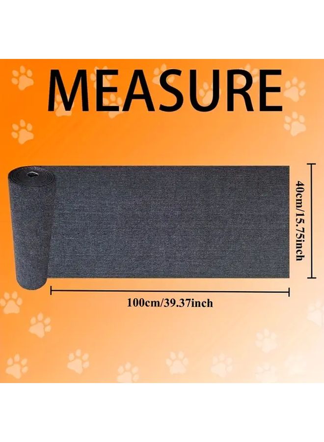 Dark Gray Self Adhesive Cat Scratching Post Climbing Pad Non Slip Indoor Pet Board - Image 3