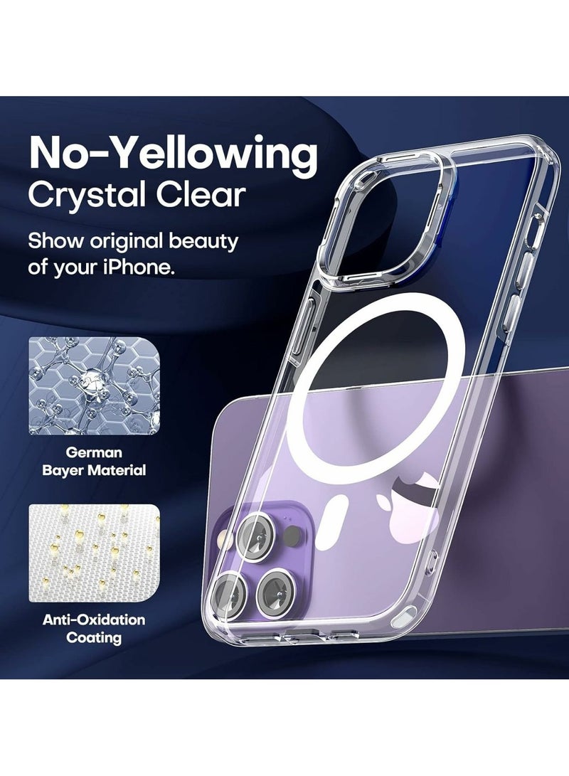 Denx Package for iPhone 15pro, with a Screen Protector and Camera Lens Protector, Non-Yellowing Shockproof Bumper Phone Cover, Full Coverage Tempered Glass Film (Clear) - Image 5