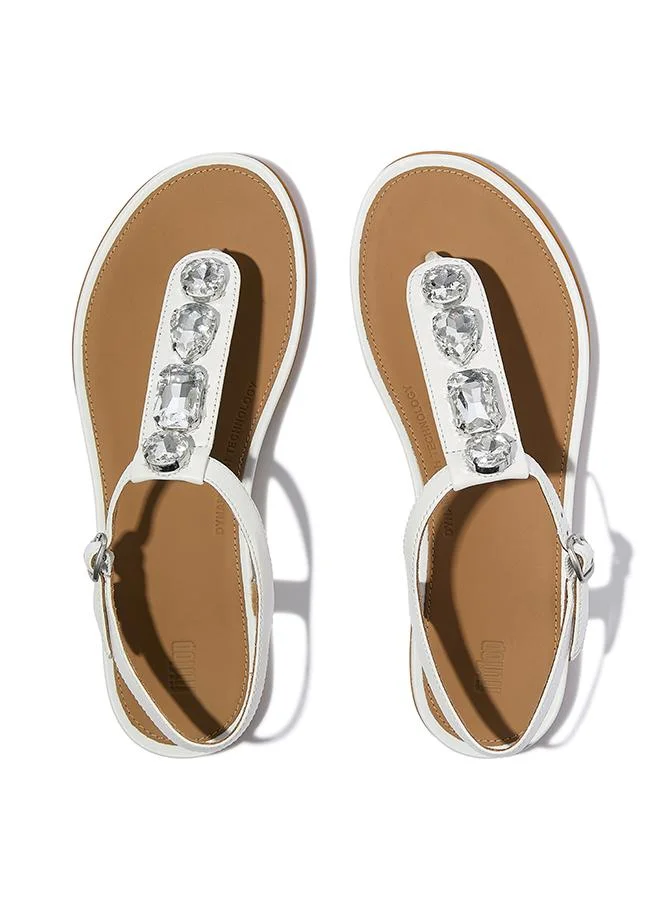 فيت فلوب GRACIE ULTRA-JEWEL LEATHER T-BAR SANDALS