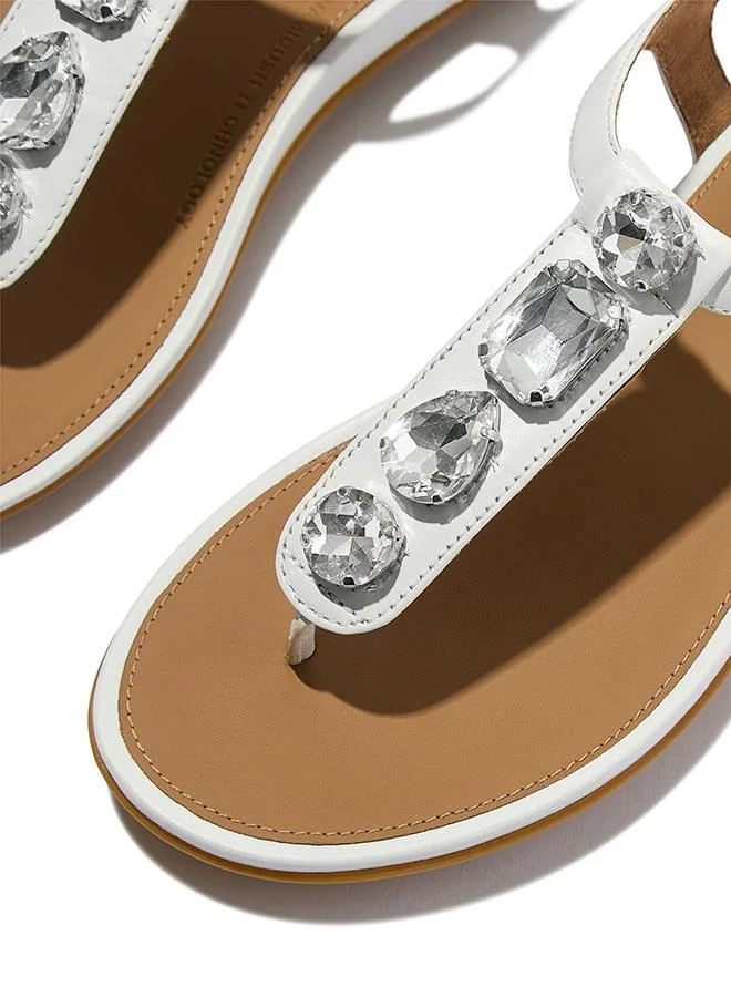 فيت فلوب GRACIE ULTRA-JEWEL LEATHER T-BAR SANDALS