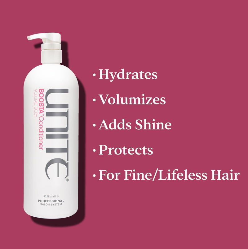 UNITE Hair - BOOSTA Conditioner - Volumizing, Hydrating Conditioner for Fine, Limp Hair - Adds Shine, Strengthens, UV Protection, Safe for Extensions, Paraben-Free, 33 Fl Oz - Image 4