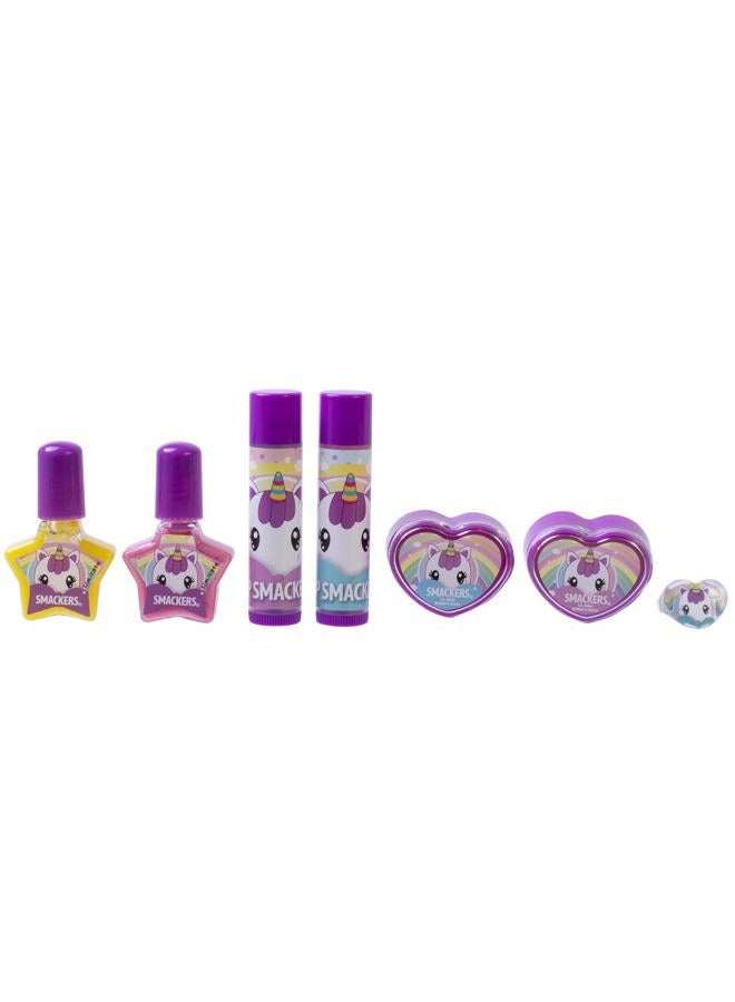 Lip Smacker Unicorn Nail Polish & Flavored Lip Balm Makeup Bag for Girls | Tote | Purse | Christmas Make Up Collection | Holiday Present | Gift for Kids Set of 7  - Image 2