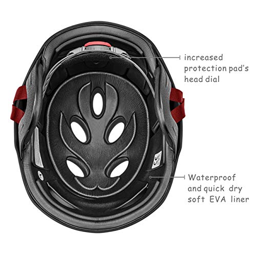 Tontron Adult Water Sports Helmet with Camera Mount Plate (Matte X-Black Forest, Medium) - Image 3