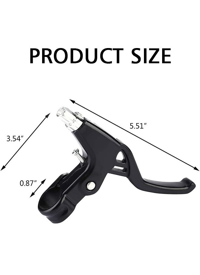 Lemon 1 Pair Bicycle Brake Levers Universal Full Aluminium Alloy Hand Brakes for MTB/BMX Mountain Road Bike Bicycles Brake Handle 2.2 cm Diameter (Black)  - Image 2