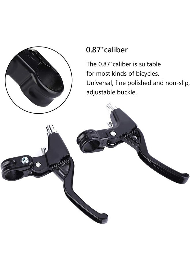 Lemon 1 Pair Bicycle Brake Levers Universal Full Aluminium Alloy Hand Brakes for MTB/BMX Mountain Road Bike Bicycles Brake Handle 2.2 cm Diameter (Black)  - Image 4