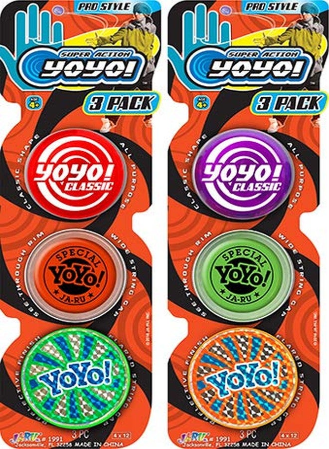 JA-RU Yoyo Professional Bundle Yo-Yos Set (1 Pack of 3) Quality Fun Fidget Toys for Kids and Adults Stoking Stuffers Filler Party Favors in Bulk 1991-1 - Image 4