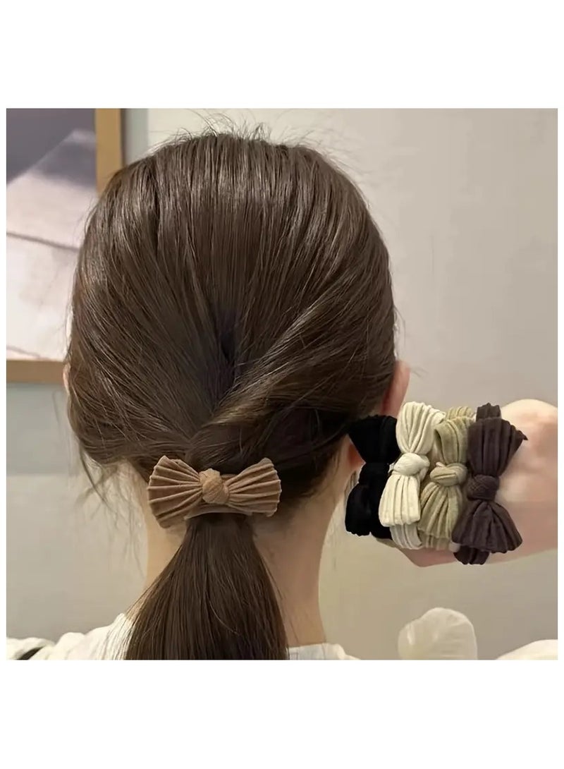 Hair Ties Set of 10 Pieces Made of Fabric, Lightweight Design Easy for Daily Use - Image 2