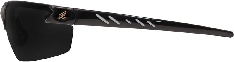 Edge Eyewear DZ116G2 Zorge G2 WrapAround Safety Glasses AntiScratch NonSlip UV 400 Military Grade ANSIISEA  MCEPS Compliant 504 Wide Black Frame  Smoke Lens One Size - Image 3