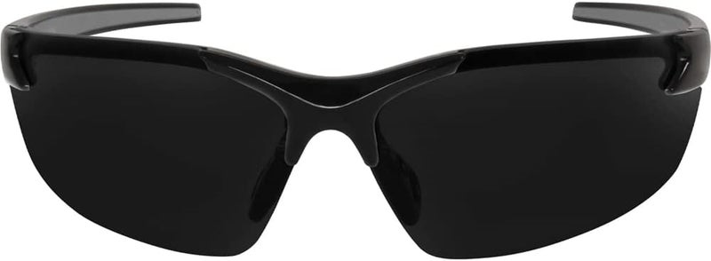 Edge Eyewear DZ116G2 Zorge G2 WrapAround Safety Glasses AntiScratch NonSlip UV 400 Military Grade ANSIISEA  MCEPS Compliant 504 Wide Black Frame  Smoke Lens One Size - Image 2