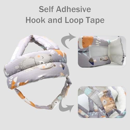REFLYAWAY Baby Head Protector Baby Helmet for Crawling Walking, No Bumps Safety Head Adjustable Protective Cap for Walking, Playing (Fox) - Image 4