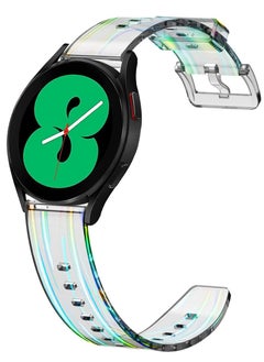 Y&D No Gap Band Compatible for Samsung Galaxy Watch 5/4 40mm 44mm 5 Pro 45mm Band/Watch 4 Classic 42mm 46mm 20mm Transparent Replacement Silicone Wrist Strap  - Image 1
