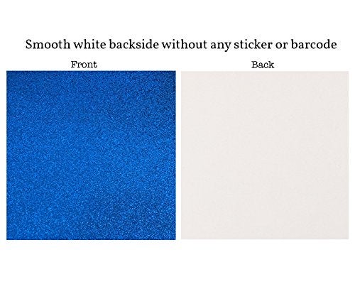Crafasso 12" x 12" 300gms Heavy & Premium Glitter cardstock, 15 Sheets, Marine - Image 2