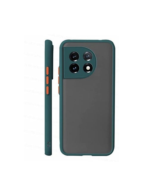 OnePlus 11 Back Cover Full Camera Protection  Raised Edges Super Soft-Touch Bumper Case for OnePlus 11 5G (Green)