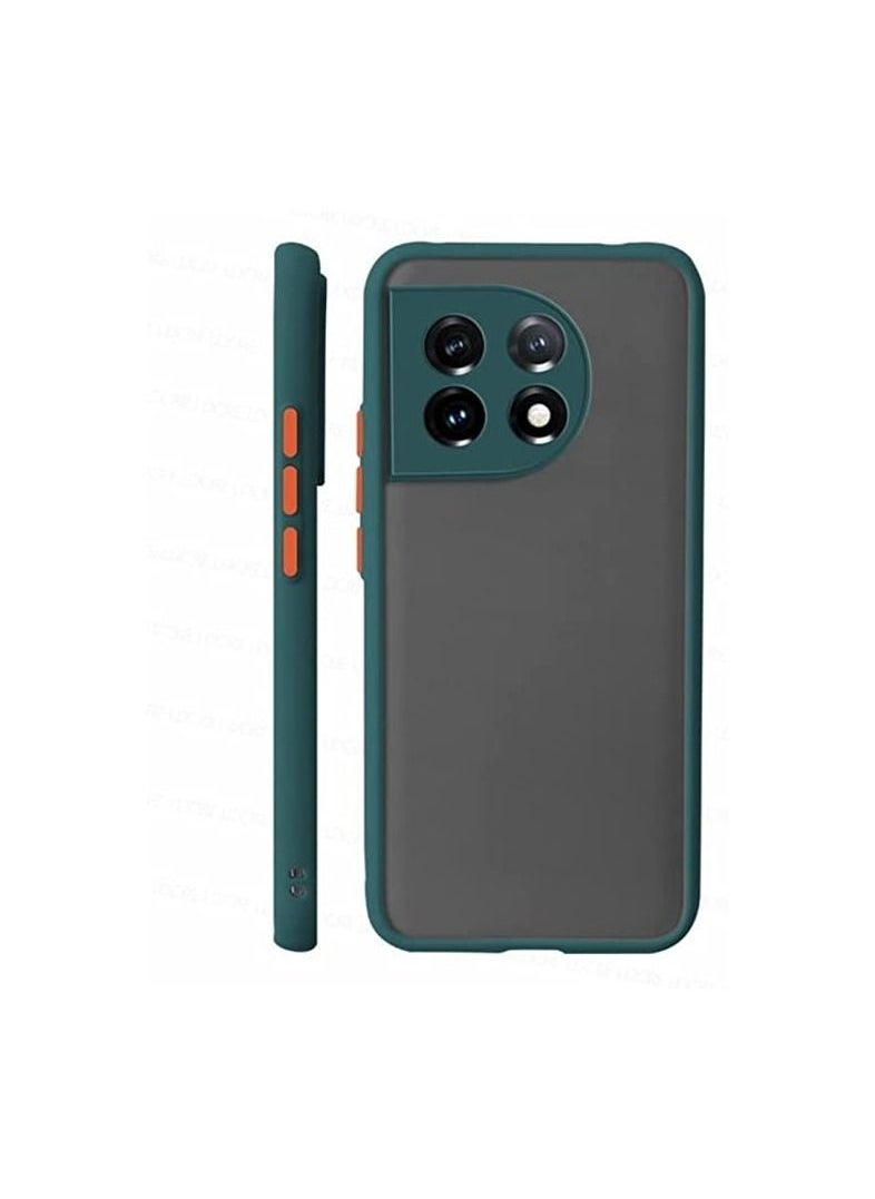 Generic - OnePlus 11 Back Cover Full Camera Protection  Raised Edges Super Soft-Touch Bumper Case for OnePlus 11 5G (Green) - Image 1