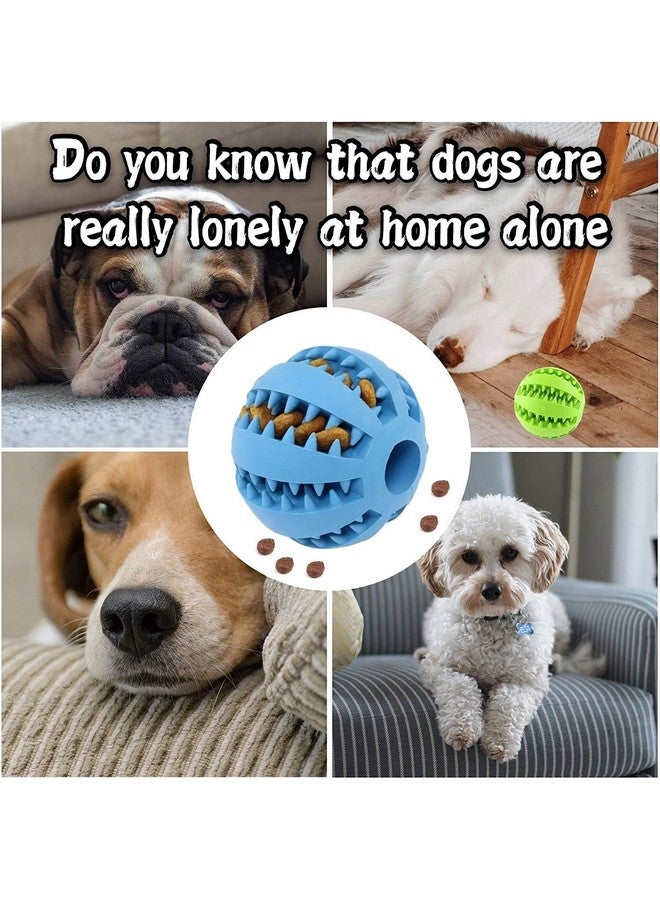 Dog Treat Toy Ball - 2.8 Inch Natural Rubber Dog Tooth Cleaning Toy, Interactive Bite Resistant Dog Toys (Pack Of 2) - Image 5