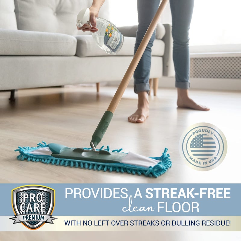 ProCare Citrus Floor Cleaner (Made in USA) | Tile, Stone, Laminate, Vinyl & Natural Wood Floor Cleaner for Mopping, Floor Cleaning Solution with Citrus Aroma - 32oz / 0.95L Spray Bottle - Image 2