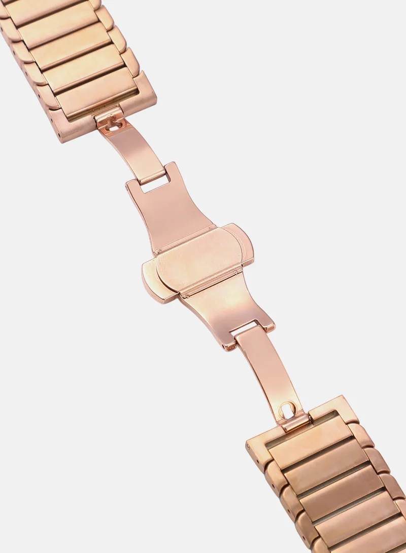 Haute Sauce Women's Ribbed Watch Strap - Antique Gold