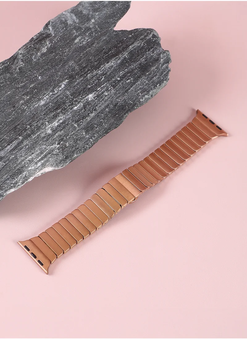 صوص هاوت Women's Ribbed Watch Strap - Antique Gold