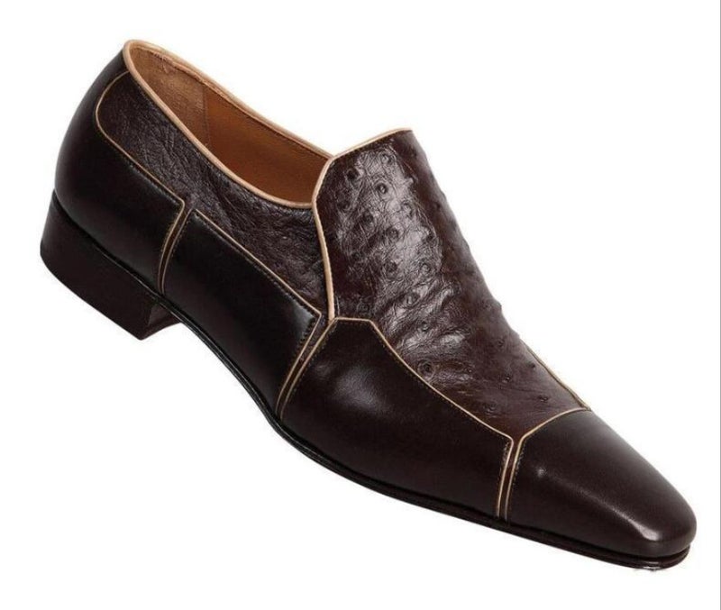 eBay foreign trade models 2020 autumn new low-heeled 38-48 square head men's business shoes trend brown 46 - Image 1