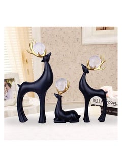 ba9ma Ba9ma, a luxurious resin gazelle set, three pieces of decor! Add a touch of luxury and elegance to your decor with the black three-piece gazelle set.  - Image 2
