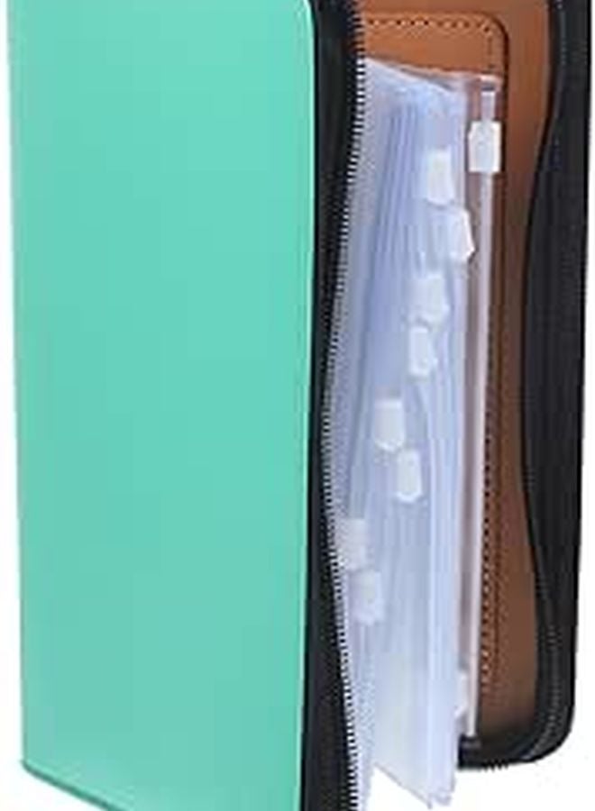 PU Leather Travel Pill Organizer with Zippered Pouches Multi Compartment Pharmacy Bag - Image 1