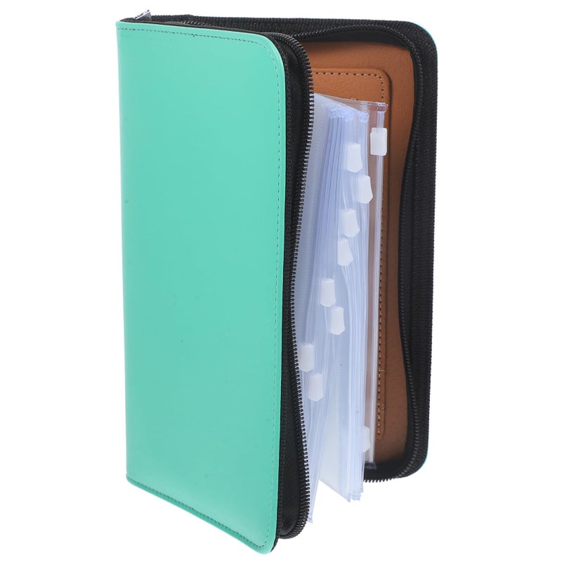 PU Leather Travel Pill Organizer with Zippered Pouches Multi Compartment Pharmacy Bag - Image 2