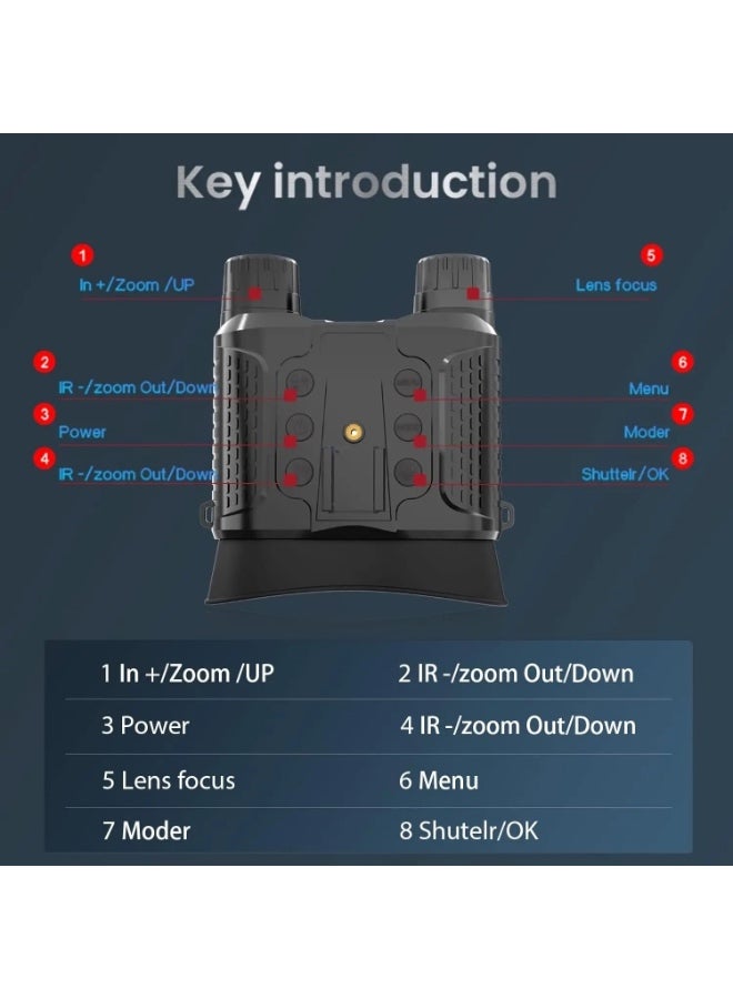 Head-Mounted Night Vision Device Binocular Digital 2.7 Inch Screen Outdoor Infrared Night Vision Telescope - NV8160 - Image 5