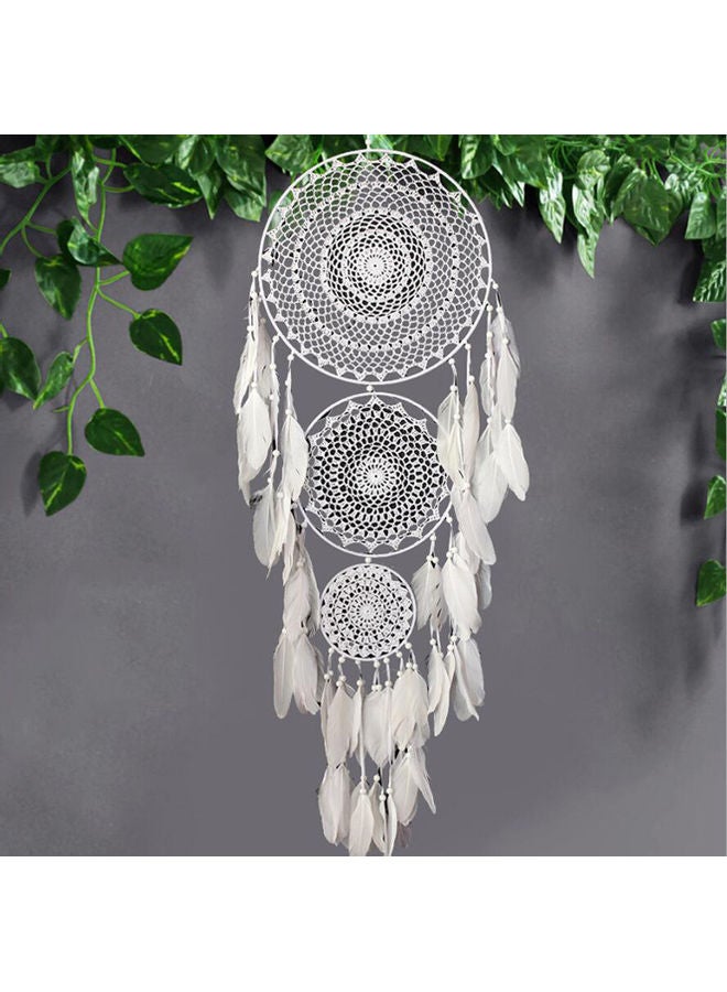 NIBEMINENT Handmade Dream Catcher White - Image 2