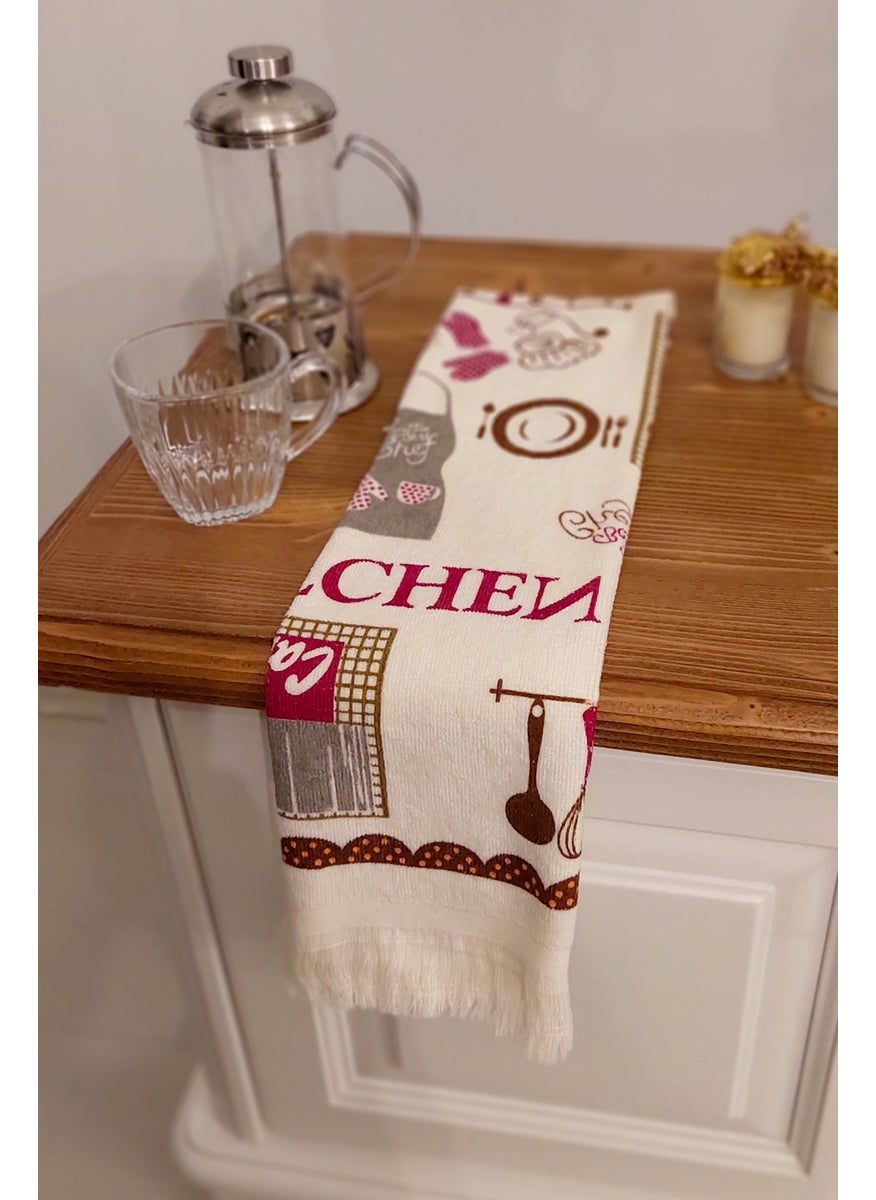 Cnr Garden Fringed Cotton Printed 100% Cotton 40X60 cm Hand Face Kitchen Towel Soft Patterned Water Absorbent Towel  - Image 1