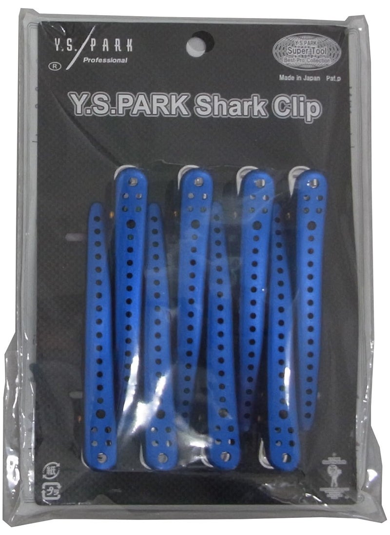 Y.S.Park YS Park Shark Clips - Blue Metal 8pcs 