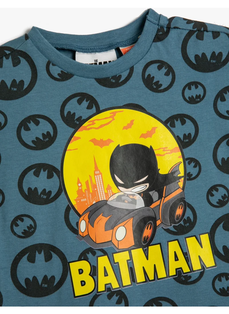 كوتون Batman T-Shirt Licensed Short Sleeve Crew Neck Cotton